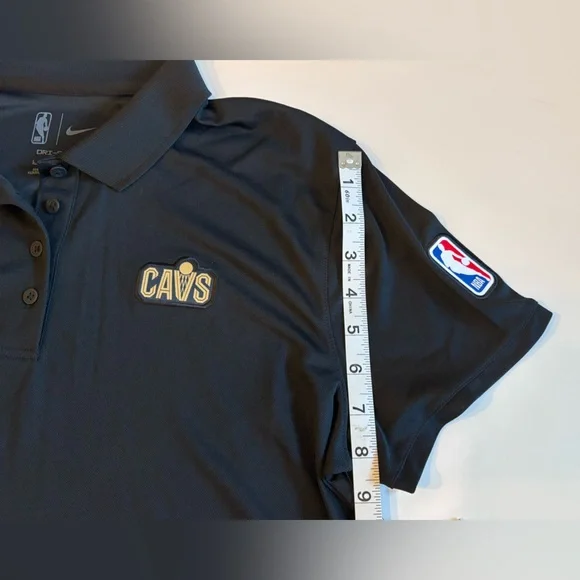 Nike Dri Fit Cleveland Cavaliers coaches Polo Shirt. Women’s Lg. Black. NWT! - Picture 11 of 15